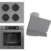 Resim Ferre Steamart&Fryart Serisi XE64CPR - CS208 - D082 Gri Ankastre Set 