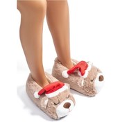 Resim Twigy Duman Kadın,Garson Boy Hayvanlı Panduf Kahverengi 36/41 CC0575 Kahverengi 