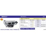 Resim AYFAR ON FAR SAG MEGANE IV TOUCH/JOY MODEL FAZ 2 LEDLI KROM CERCEVELI 21 MOTORLU 