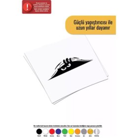 Resim Bagajdan Bakan Adam Öfkeli Sticker Oto Motor Laptop Duvar Folyo Sticker 40 X 16 Cm 