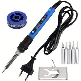 Resim Anahtarlı Dijital Lehimleme Havya Kiti, Ayarlanabilir Sıcaklık ve LCD Ekranlı 80W Kaynak Aracı 