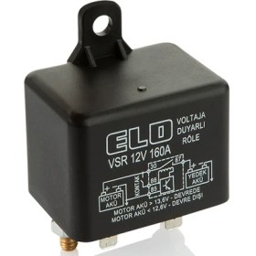 Resim Elo Akü Ayırıcı Gerilime Duyarlı Akıllı Vsr Röle 12V 160 Amper 