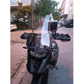 Resim Bmw F800 Gs 2024 Model Uyumlu Tur Camı Şeffaf Veya Fume 54CM Kısa 
