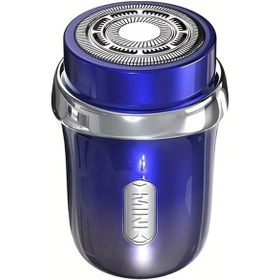Resim Challenger Mini Taşınabilir Su Geçirmez İndüksiyon Elektrikli Tıraş Makinesi Degrade Mavi Hızlı Şarj 1 Dakikalık Tıraş Paslanmaz Çelik Bıçak Usb Seyahat İçin 