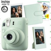 Resim Fujifilm Instax Mini 12 Fotoğraf Makinesi + 20'li Film + Çerçeve + Kare Albüm Seti Yeşil 