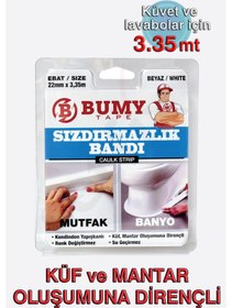 Resim Bumy Küvet - Lavabo Kenar Sızdırmazlık Bandı 22mm X 3.35mt Beyaz 