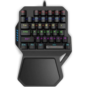 Resim Rampage KB-R77 Usb Kablolu Rainbow Backlight Outemu Blue Switch Mekanik Mini Gaming Q Klavye 