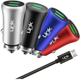 Resim Linktech M581 12W 2.4A Metal Araç Şarj Aleti Ve Micro Usb Kablo S 