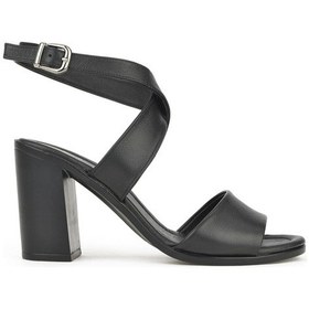 Resim Ziya, Kadın Hakiki Deri Topuklu Sandalet 1411020z1708 Siyah 1411020z1708 000 Siyah 