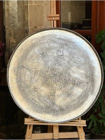 Resim ANTEPSEPETİ Antika Nakışlı Bakır Tepsi 73cm 