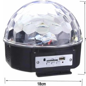 Resim Disko Topu Renkli Işıklı Lazer Parti Bluetooth Bağlantılı LED Küre Nemere 