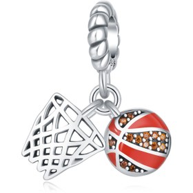 Resim Basketbol Topu ve File Charm 