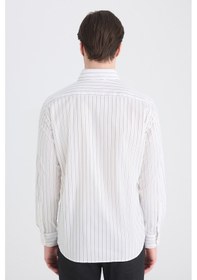 Resim Ds Damat Slim Fit Beyaz Armürlü Gömlek 5hf02hd20341m Çok Renkli 