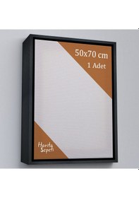 Resim Siyah Çerçeveli Tuval 50 x 70 CM Yatay & Dikey Profesyonel %100 Pamuk Boş Tablo 