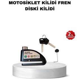 Resim Ilkeshop 110 Db Alarmlı Disk Fren Kilidi Su Geçirmez Çelik Gövde Motolet Güvenlik Hatırlatıcı 