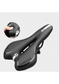 Resim Baisk Kanallı Jel Konforlu Yumuşak Rahat Bisiklet Sele Koltuk 