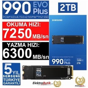 Resim 2tb 990 Evo Plus Mz-v9s2t0bw Nvme 2.0 Ssd 