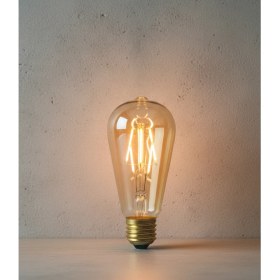 Resim Ack 4W LED Rustik Ampul ST64, 2700K Sarı Işık, E27 Duy 