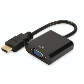 Resim HDMI to VGA Kablo Çevirici Dönüştürücü Görüntü Siyah 