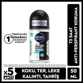 Resim Nivea Men Erkek Roll-On Deodorant Black & White Invisible Fresh 50 ml 