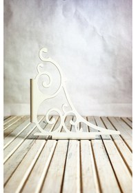 Resim Dekoratif Beyaz Raf Ayağı Tekli 
