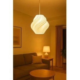 Resim Karokstore Modern Spiral Tasarım Avize - Dekoratif Tavan Lambası, Şık ve Dayanıklı Aydınlatma, Salon Yatak Odası, Mutfak, Ofis ve Iş Yerleri Için Uyumlu 