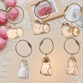 Resim 6/12 Adet Şeffaf Kedi Tüyü Saklama Kapsülü - Sevimli Hayvan Desenli, Dayanıklı Plastik Asma Yumurta Formu ile Dolaşmayan Tüy Organizasyonu, Tüm Kedi Irkları İçin Temel Bakım Malzemeleri, Oyuncak Dekor, Sağlam Yapı, Hafif Tasarım, Evcil Hayvan Dostu Dekoratif Organizer 