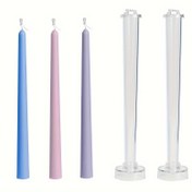 Resim LONTL El Yapımı Aromaterapi Mum Kalıp Seti - 27.18cm Akrilik Silindir DIY Mum Yapımı için, Ev Dekorasyonu için Şeffaf Plastik El Aleti 