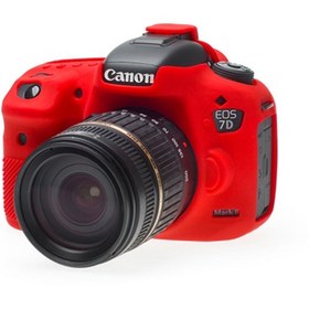 Resim EasyCover Canon 7d Mark Iı Silikon Kılıf Kırmızı 