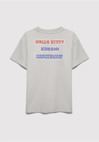 Resim Mavi - Hello Kitty Baskılı Gri Tişört 7610423-70075 Gri 