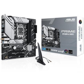 Resim ASUS Prıme B760m-a Wıfı Ddr5 7200mhz 2xhdmı 1xdp 2xm.2 Usb 3.2 Matx 1700p (13. Ve 12.nesil Işlemci U 