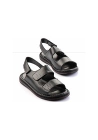 Resim Bambi Siyah Leather Erkek Sandalet E05804022243 Siyah 
