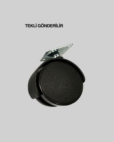 Resim Cosmotex 6 Cm Kilitsiz Masa Ayağı Tekli Döner Tekerlek Beton 