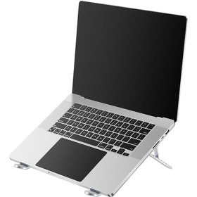 Resim Wiwu S400 Pro Çift Fanlı Işıklı Katlanabilir Ayarlanabilir Laptop Standı 5W 3000RPM - Gümüş 