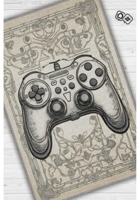 Resim Homshtag Gamer Odası Halısı,krem Renkli Genç Odası Halısı,renkli Oyuncu Odası Halı Çocuk Odası Halı Çok Renkli 