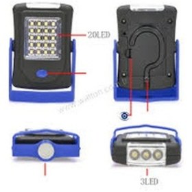 Resim Watton Wt-311 20+3 Smd Mıknatıslı Parlak Led Lamba Oto Tamirci Çok Renkli 