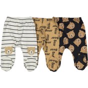 Resim Bear Ayı Baskılı Erkek Bebek Pijama Tek Alt Pantolon 