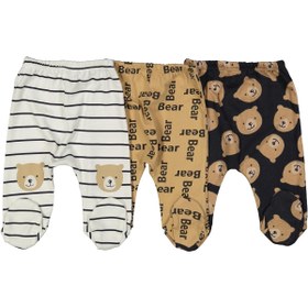 Resim Bear Ayı Baskılı Erkek Bebek Pijama Tek Alt Pantolon 
