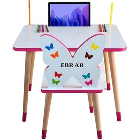 Resim Kişiye Özel Çocuk Oyun Aktivite Masası Takımı Pembe 