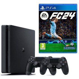 Resim Sony Playstation 4 Slim 1 TB + 2. DualShock Kol + Ps4 EA SPORTS FC 24 (ithalatçı Garantili) 
