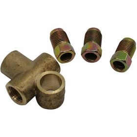 Resim Singree Yüksek Kaliteli Metal T Parça Fren Boru Seti - 3 Adet M10 Erkek Somunlu, Çoğu Araca Uygun, Dayanıklı Ve Hassas İşçilik 