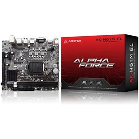 Resim Arktek Alpha Force AK-H61M EL DDR3 1600 MHz OC VGA/HDMI PCIe 2.0 1155P mATX Anakart 