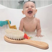Resim neararsanbizden Keçi Kılı Organik Bebek Banyo Tarağı 