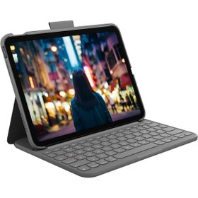 Resim Logitech Slim Folio Ipad 10. Nesil Uyumlu Türkçe Klavyeli Kılıf 