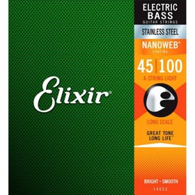 Resim Elixir 14652 Nanoweb 4 Telli Bas Gitar Teli (45-100) 