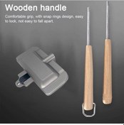 Resim Ebitda Kamp Sandviç Pişirme Tavası Çift Taraflı Sandviç Yapıcı Yapışmaz Alüminyum Çevirme Izgara Tavası Kahvaltı Krep, Kızarmış Ekmek, Omlet İçin Çıkarılabilir Sap İle Siyah Siyah 