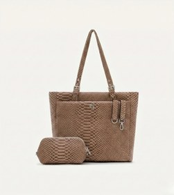 Resim Minore Camel Y. Deri Nikel Bebek Çantası 