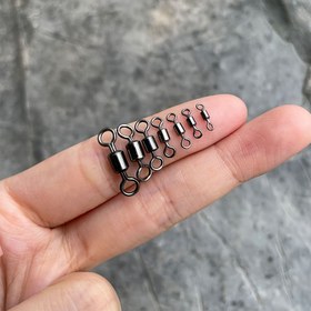 Resim 100 adet Paslanmaz Çelik Balık Döndürme Rulmanları - Yem Bağlantıları için Dönen Halkalar, Koyu Gri, Tatil Balıkçılık Gezileri için İdeal, Balıkçılık Ekipmanları Temel|Şık Metalik Kaplama|Dayanıklı Balıkçılık Aksesuarları, Balıkçılık Malzemeleri 