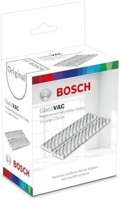 Resim Bosch Home and Garden GlassVAC Akülü Cam Temizleme Makinesi ile Uyumlu Yedek Mikrofiber Bez, Beyaz 