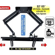 Resim Electroon 117Ekran Lcd Led Tv Askı Aparatı Çift Kollu Hareketli 